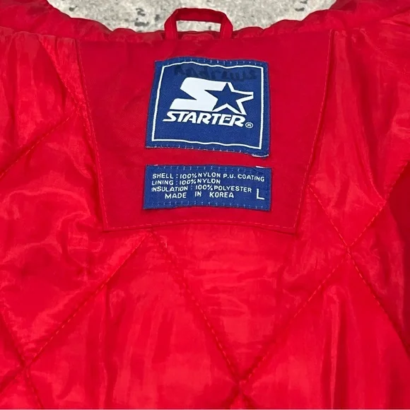 Vintage 90s NCAA Starter University of Kansas KU Jayhawks Full Zip Jacket Large - Picture 10 of 14